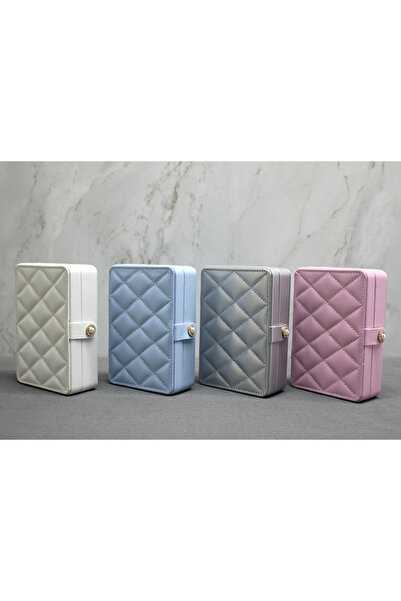 MericLine 16X11 cm Leather Covered Makeup and Jewelry Box