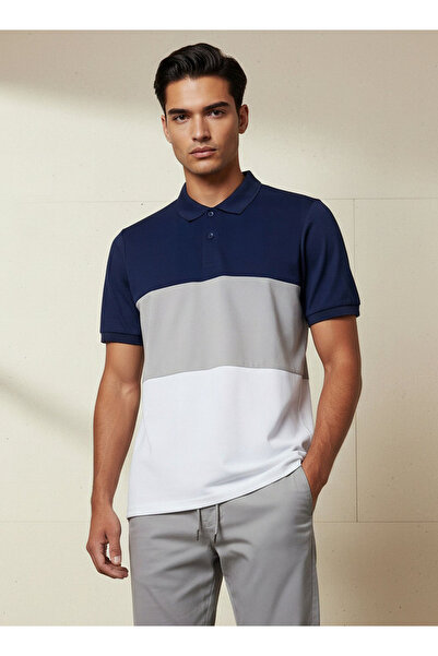 FAV Men Short Sleeves Colourblock Polo T-shirt