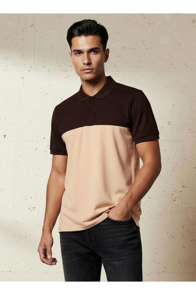 FAV Men Short Sleeves Colourblock Polo T-shirt