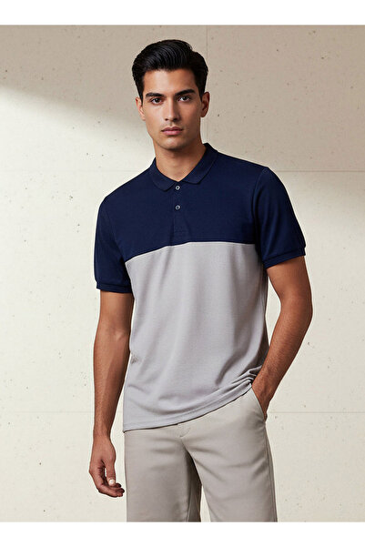 FAV Men Short Sleeves Colourblock Polo T-shirt