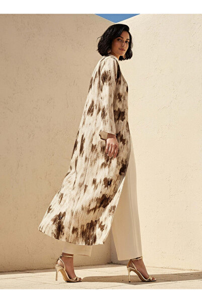 FAV Regular Fit Kimono Abaya Shrug with Print