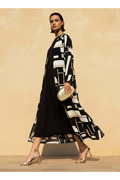 FAV Regular Fit Kimono Abaya Shrug with Print