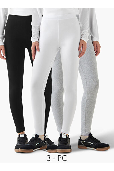 FAV Pack of 3 Elasticated Full Length Leggings