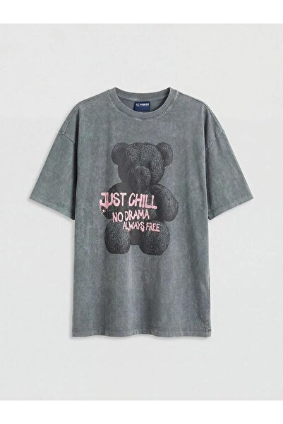 LC Waikiki Κοντομάνικο μπλουζάκι για κορίτσια με στάμπα (S6)