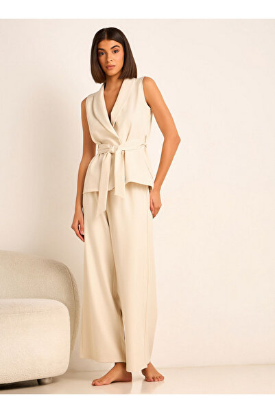 FAV Coord Set with Wrap Top & Wide Leg Bottom