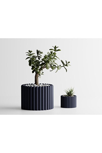 Sani Vase "Ancona SMALL" 110 x 110 x H80mm - Dark blue matt