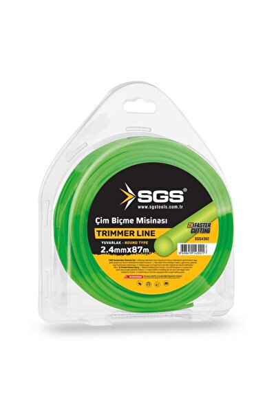 SGS Çim Biçme Tırpan Misinası - Yuvarlak - 2.4 mm. - 87 mt