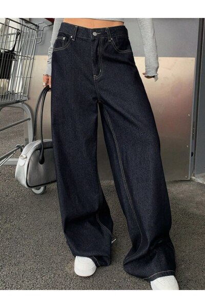 DENİKK Trend Tint Washed Wide Fit Baggy Jean Denim Pants-Trend Tint Washed Wi...