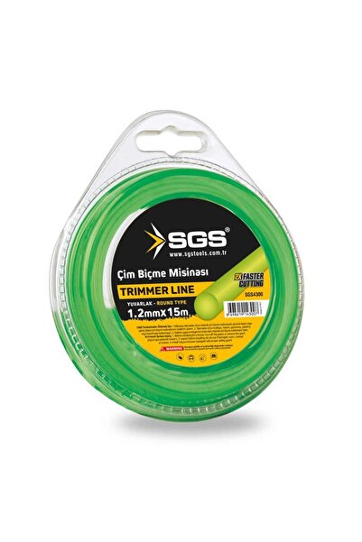 SGS Çim Biçme Tırpan Misinası - Yuvarlak - 1.2 mm. - 15 mt.