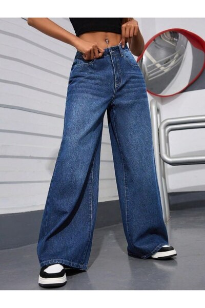DENİKK Trend Tint Washed Wide Fit Baggy Jean Denim Pants-Trend Tint Washed Wi...