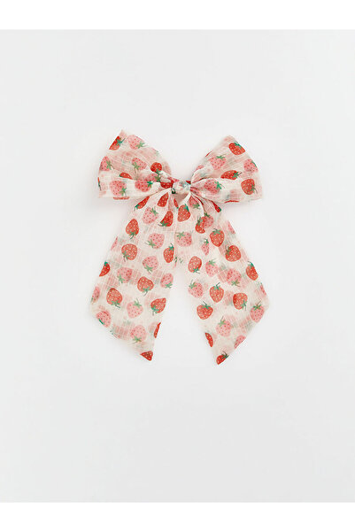 LC Waikiki Mixed strawberry print girl's bow hair clip