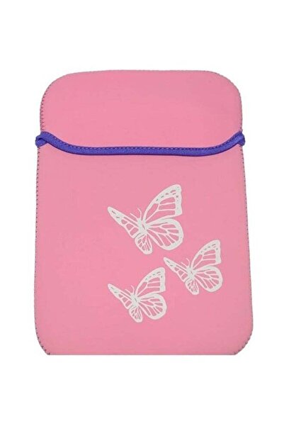 M SMART Butterfly Design Padded Laptop and Tablet Bag double face (Pink/Purpl...