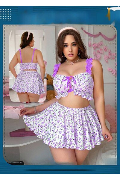 Generic Women's two-piece babydoll lingerie set, elegant and soft design