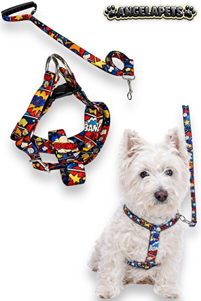 Angelapets Dog Chest Harness and Walking Strap Set