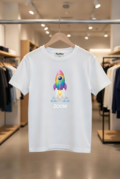 playwear Μπλουζάκι Unisex Άνετης Εφαρμογής με στάμπα Zoom Rocket