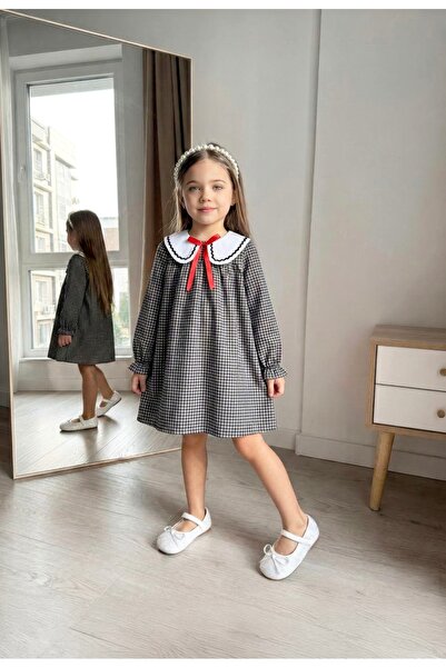 Alvadonna فستان فضفاض بتفاصيل ياقة من الشريط وتفاصيل كورديل