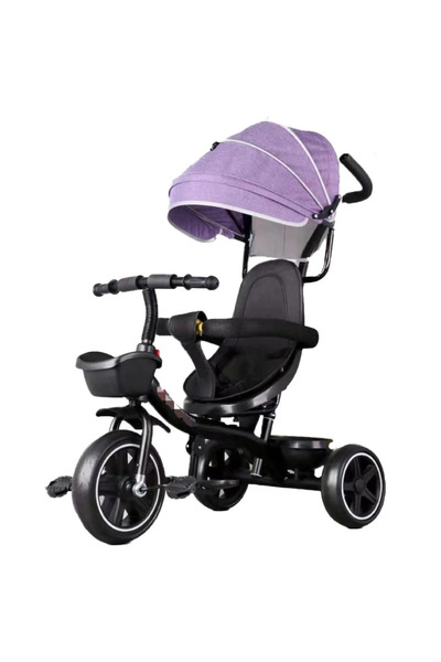 Leno Three-Wheel Push Stroller For Kids With Sun Canopy