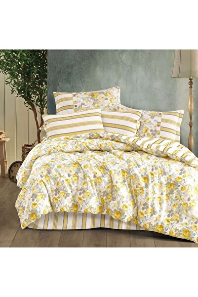 Alhabib bedding Yellow Cotton Double summer bedspread with floral print, fits...