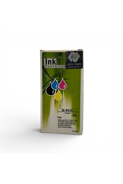 City Inks حبر سائل تركي سيتي انك متوافق مع HP 7740 / 7720 953XL سماوي (Cya...
