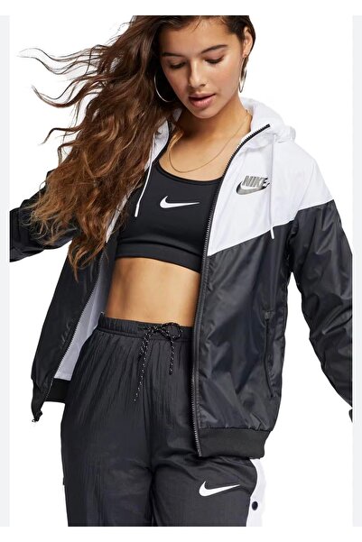 Nike Спортивний одяг Windrunner Чорно-білий жіночий дощовик