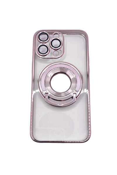 OEM Husă silicon iPhone 14 Pro Max cu magnet roz + 2 folii protectie display