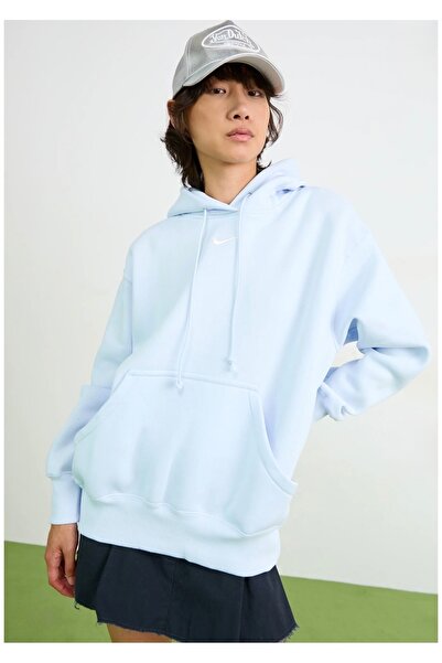 Nike Phoenix Fleece PO Hoodie Oversize Широкий крій Синій Жіночий світшот