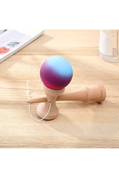 OEM Kendama din lemn, model multicolor, 18x7cm, jucărie interactivă