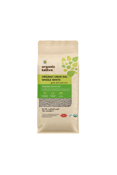 Organic Tattva TATTVA Skinned Black Gram-Whole(Urad) 1 kg