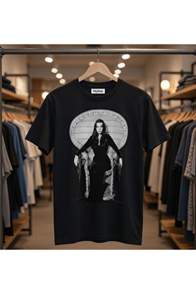 playwear Tricou cu imprimeu unisex Morticia Addams, loose fit