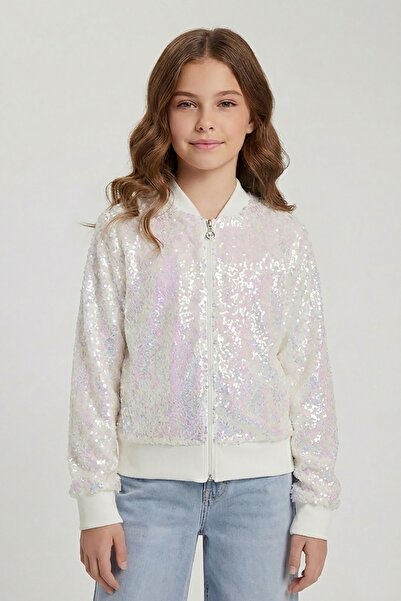 DMB BOYS & GIRLS kız çocuk payetli pamuklu astarlı hırka