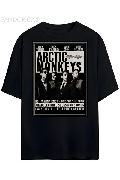 Grafftee Clothing تي شيرت قطني للجنسين بتصميم Pandorica's Arctic Monkeys