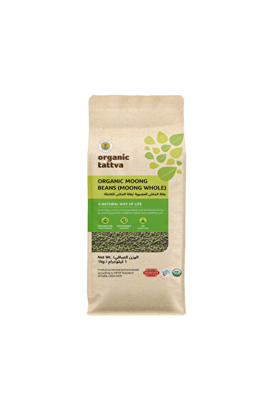 Organic Tattva تاتفا - حبوب العدس الأخضر الكاملة (مونج) 1 كجم