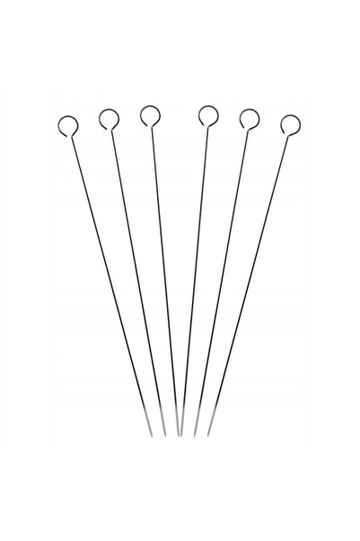 Kamille Set of 12 stainless steel skewers, CKAYT, 38 cm, wooden handles