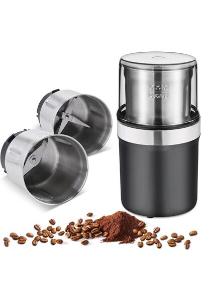 Generic Electric Coffee Grinder - 200W Removable Wet & Dry Cups
