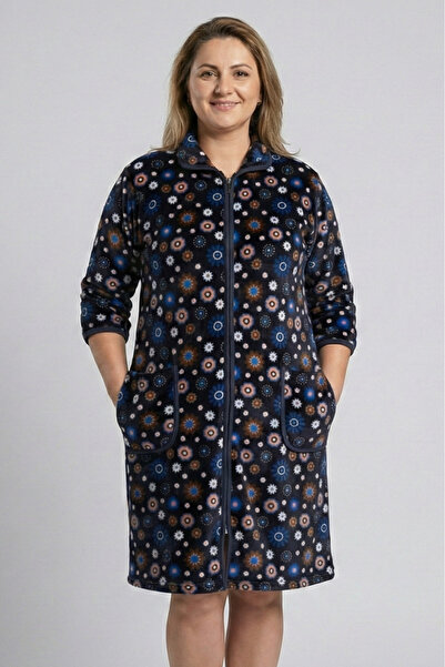 embody Elegant Lady's Elegant Lady's Coat in fine velvet, large sizes, zip, m...