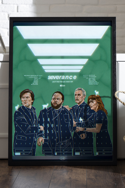 Duvarda Αφίσα με μαύρο ξύλινο πλαίσιο Severance, Διακοσμητική ζωγραφική τοίχο...