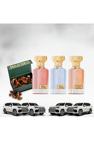rasees Rassis Perfume Set, Lexus Bouquet 16, contains 3 perfumes with an oud ...