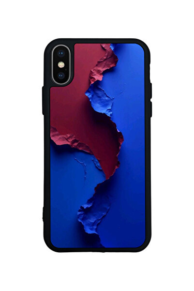 Aksel Kılıf غطاء متوافق مع iPhone XS Max، مطبوع، أسود غير لامع، سيليكون ناعم،...