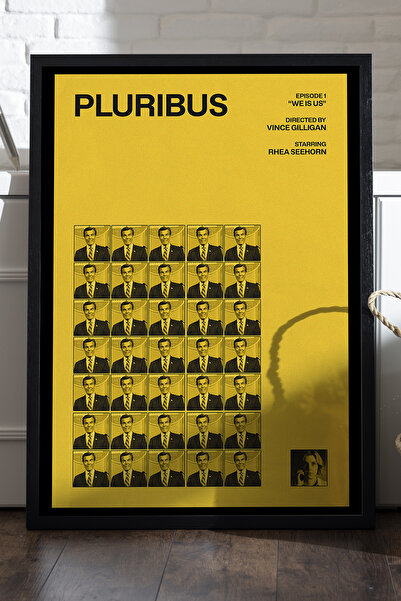 Duvarda Αφίσα Pluribus με μαύρο ξύλινο πλαίσιο, διακοσμητική ζωγραφική τοίχου