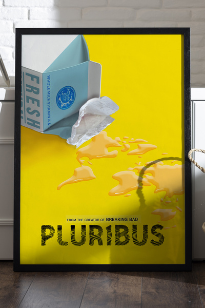 Duvarda Αφίσα Pluribus με μαύρο ξύλινο πλαίσιο, διακοσμητική ζωγραφική τοίχου