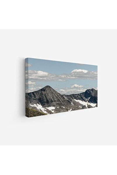 Tajridhome لوحة جبال - قمة جبلية - سماء زرقاء مع سحب - هادئ - لوحات طبيعة - ل...