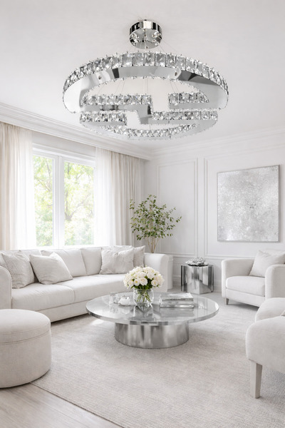 TREND 65LİK AURORA GÜMÜŞ PRESTİGE KRİSTAL AVİZE