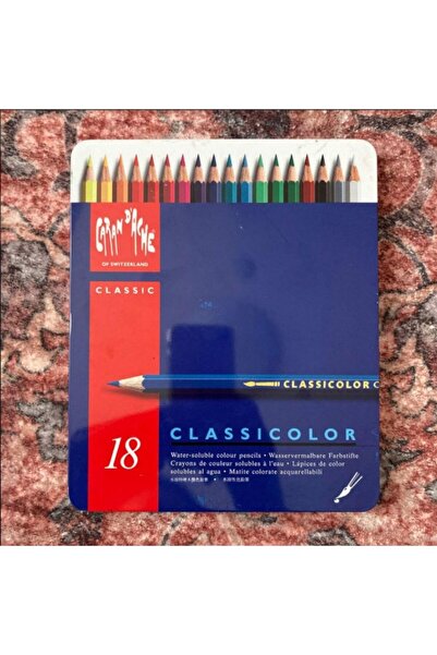 Caran d'Ache 18'li Classic Classicolor Suda Çözünebilir Renkli Kalem Seti Pro...