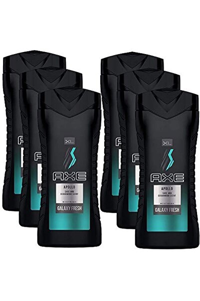 Axe غسول للجسم للرجال، أبولو، عبوة من 6 قطع، 13.5 أونصة سائلة