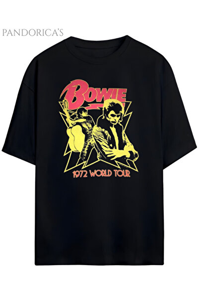 Grafftee Clothing تي شيرت باندوريكا بتصميم ديفيد باوي من القطن للجنسين