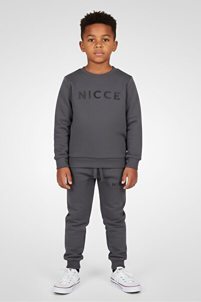 Nicce طقم ملابس للأطفال الصغار من 3 قطع، سويت شيرت وبنطال رياضي بشعار ماركة، ...