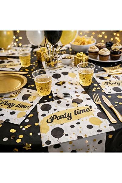 alenked 33X33 cm Party Time Napkins 20-Pack