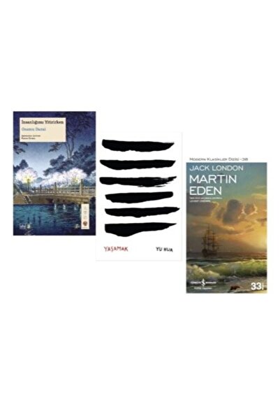 TÜRKİYE İŞ BANKASI KÜLTÜR YAYINLARI martin eden + yasamak+ insanligimi yitiri...