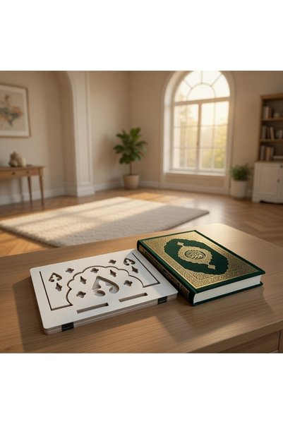 Ankebut حامل كتب وحامل أجهزة لوحية قابل للطي وقابل للنقل لسطح المكتب من راهلي باللون الأبيض
