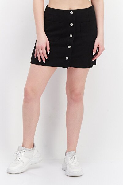 Don't Call Me Jennyfer Women Plain Mini Skirt, Black